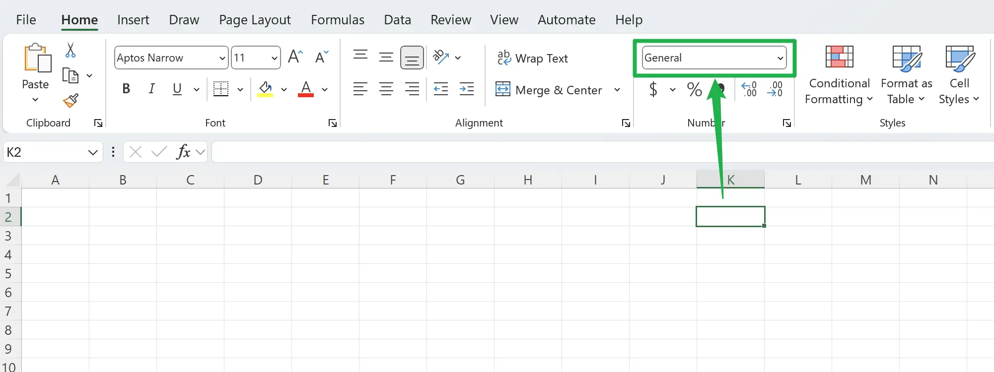 Default Data Type: $$_General_$$