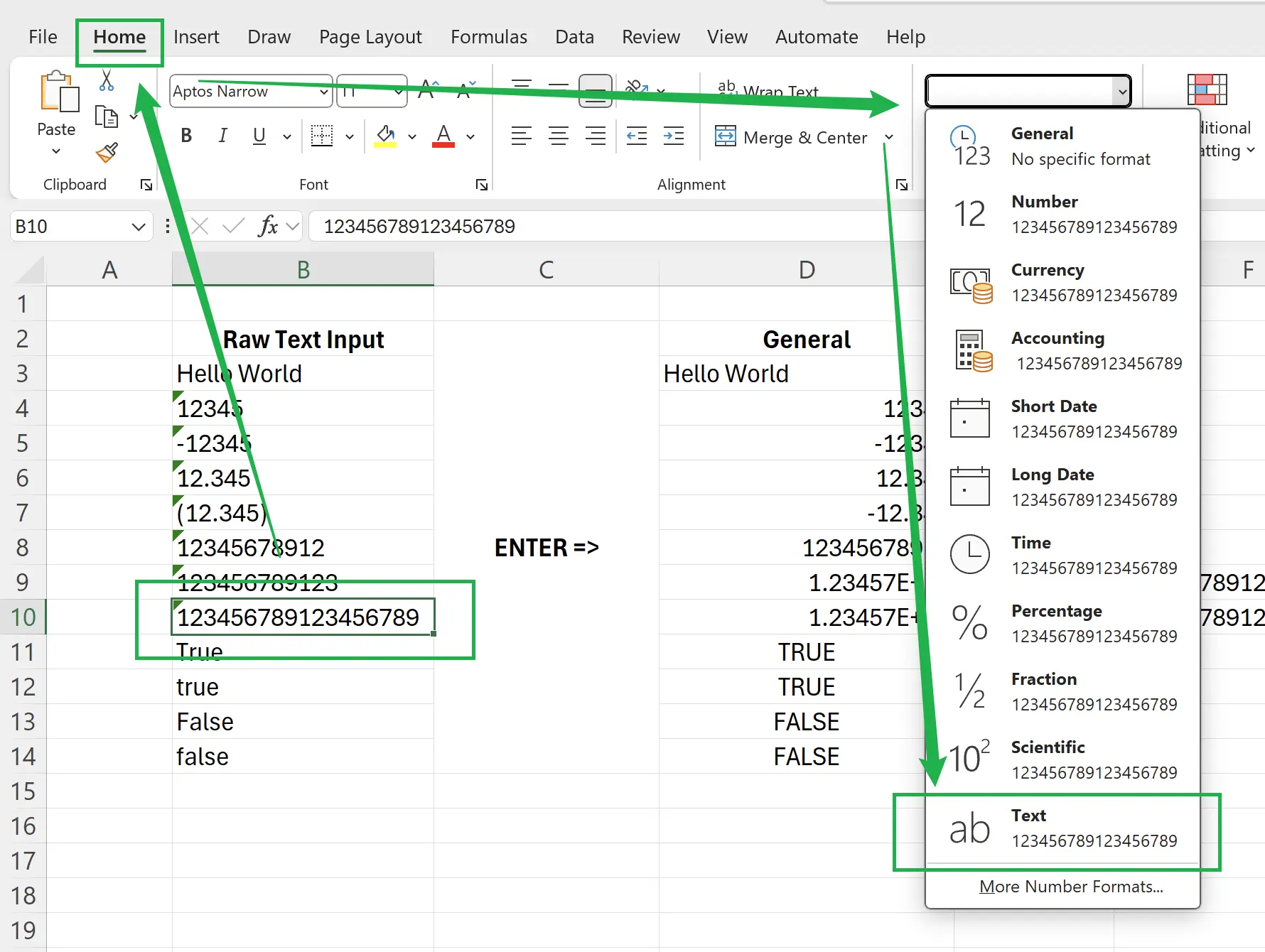 Saving Numbers Over 15 Digits as $$_Text_$$