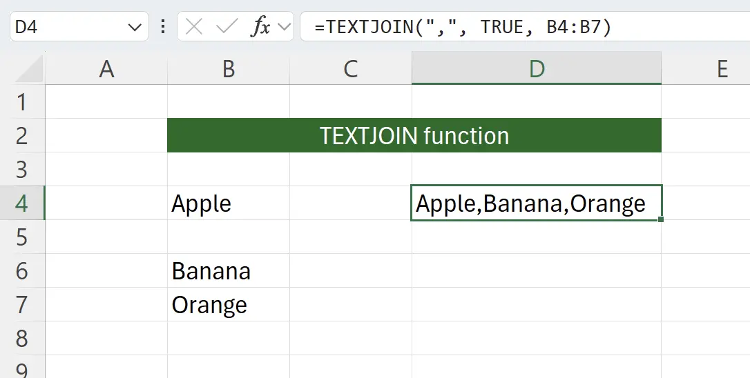 Introduction to the TEXTJOIN Function