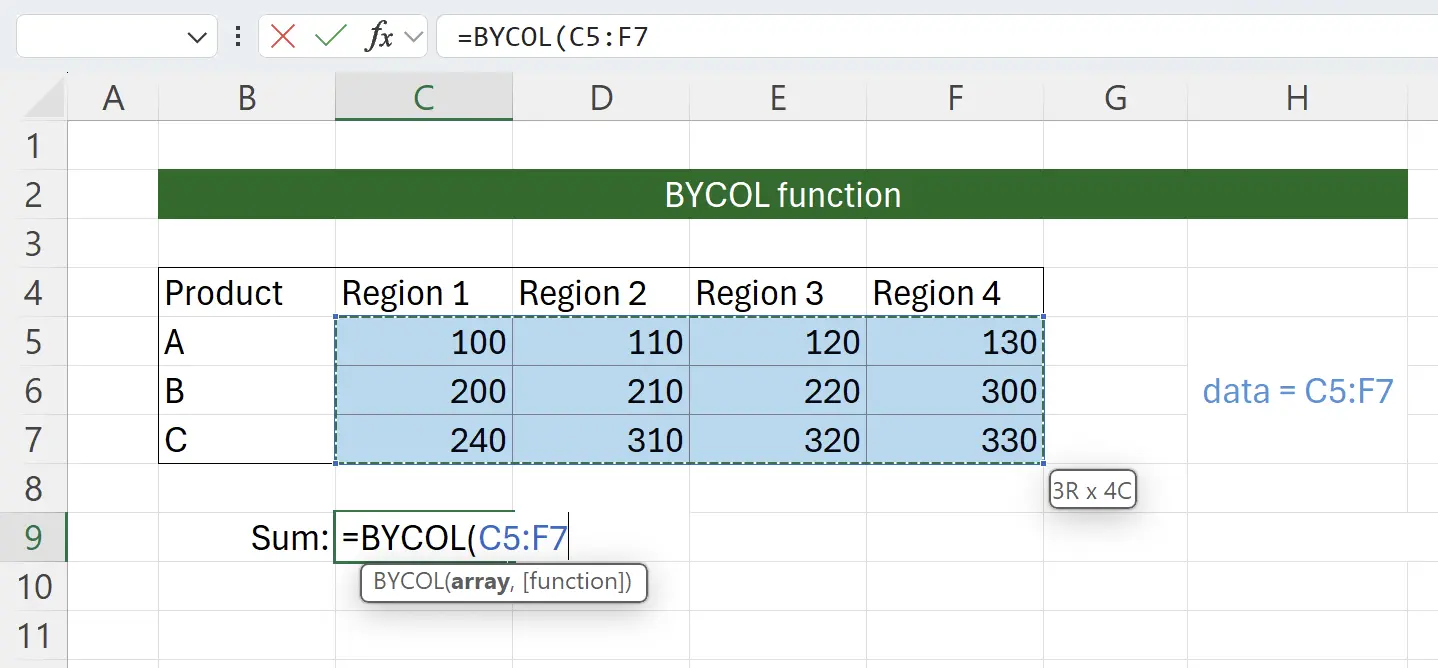 Select Source Data Range