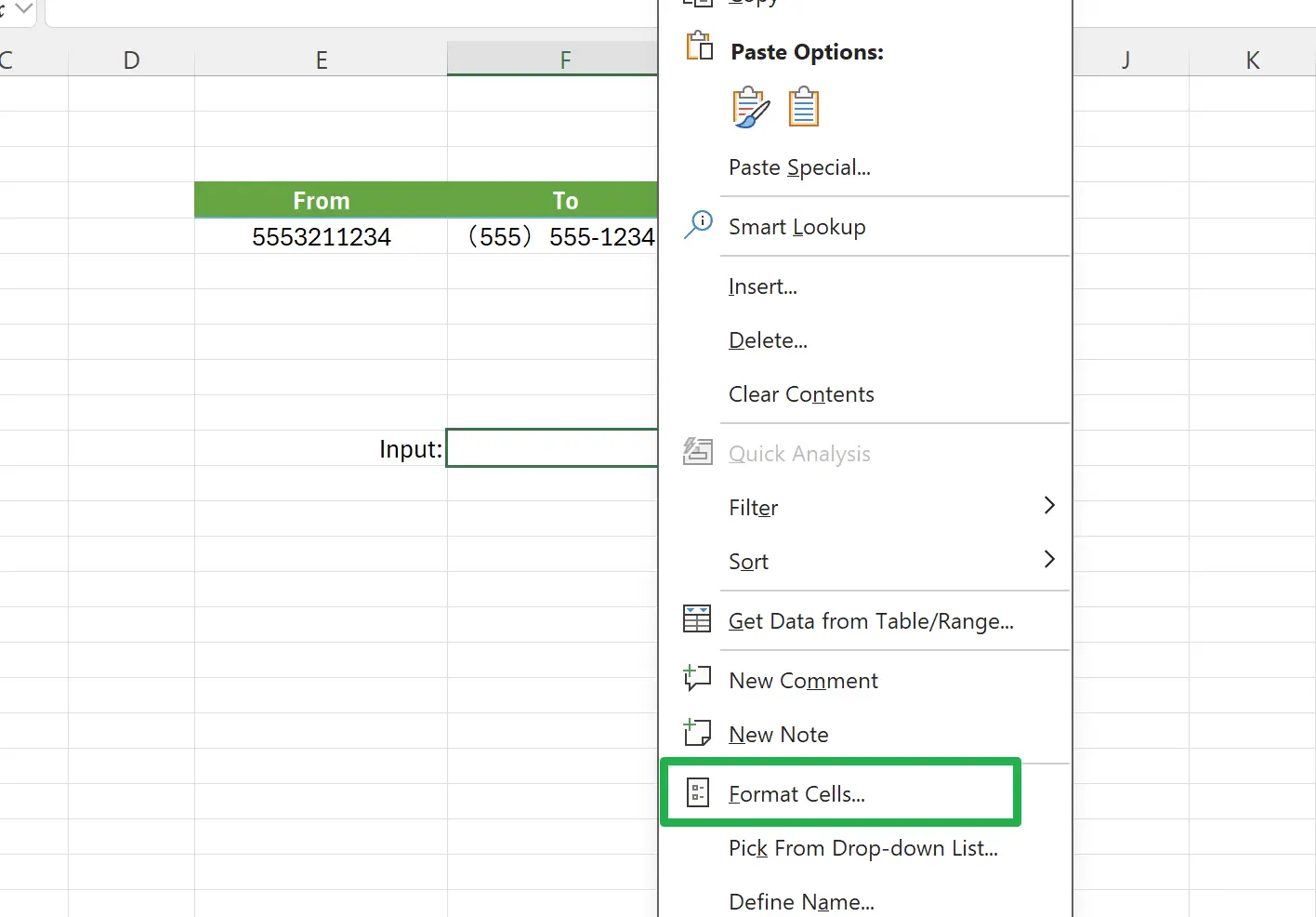 Open $$_Format Cells_$$